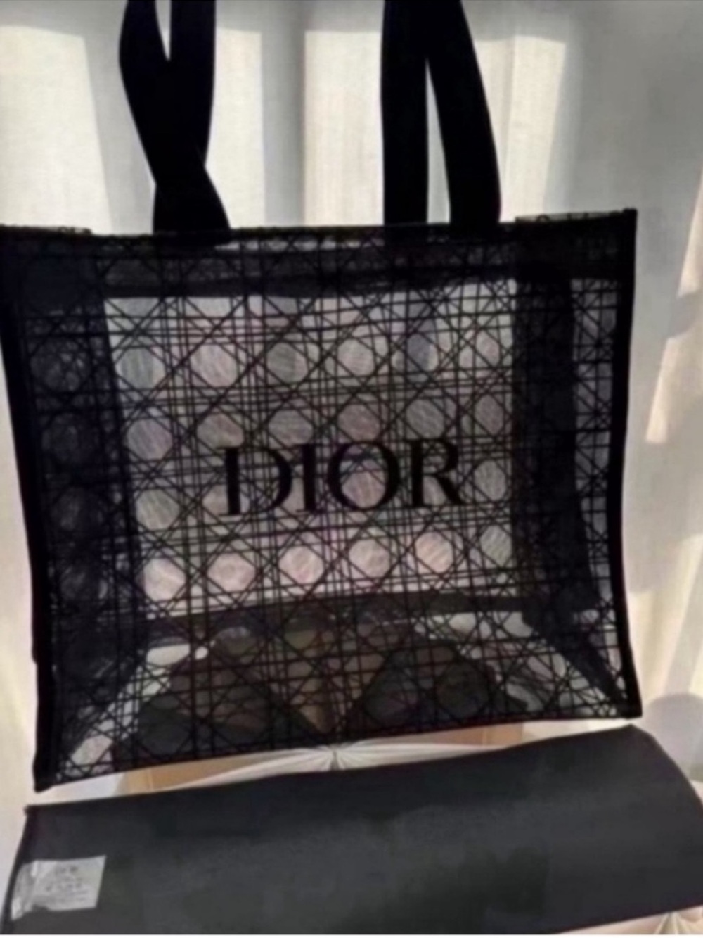 Dior gift Black Mesh Tote Bag